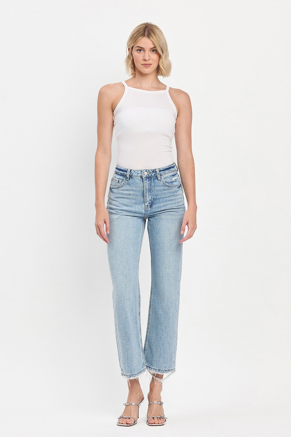 Lovervet 90's Super High rise Ankle Slim Wide Jeans